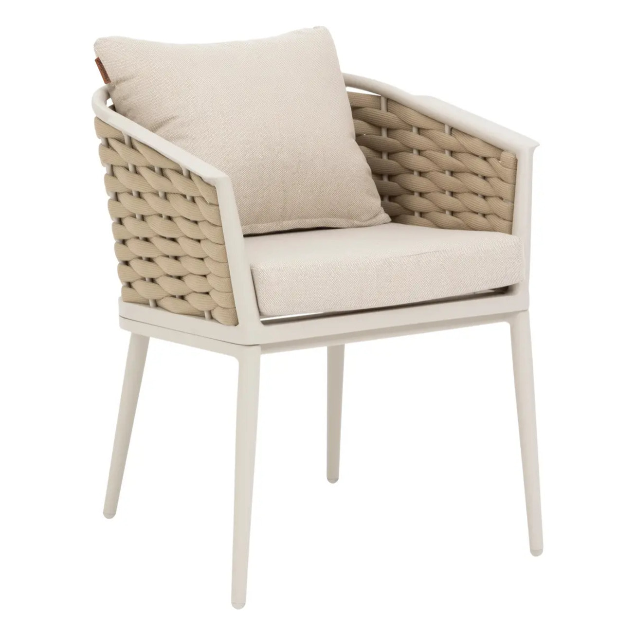 Lot de 2 fauteuils de jardin "Yconia" argile & beige aluminium et polyester