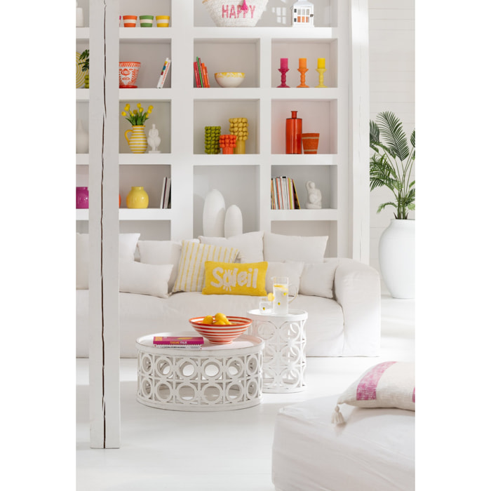 J-Line vase Creta - céramique - blanc - small - 36.5 cm de hauteur