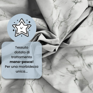 COMPLETO LETTO FASHION, 100% Microfibra, No Stiro - MARBLE