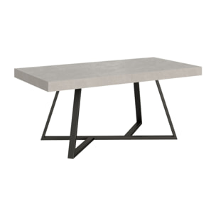 Table extensible 90x200/460 cm Booster cachemire pieds anthracite