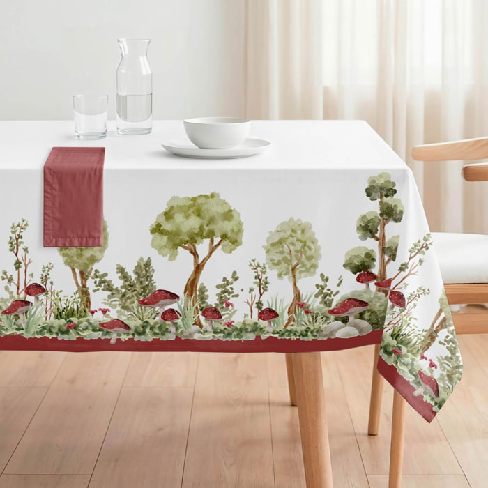 Nappe anti-taches BOREAL ROUGE - coton mélangé