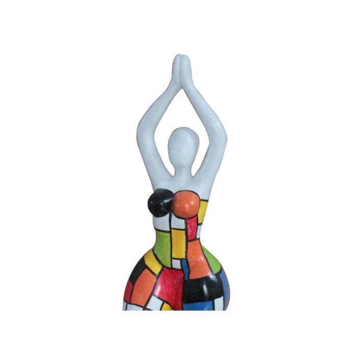 Statuette femme position yoga en résine H39 cm - YOMA