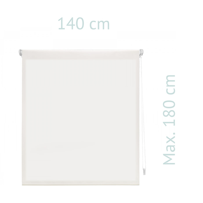 Store enrouleur Easyfix Polyester Translucide Crème 140 x 180