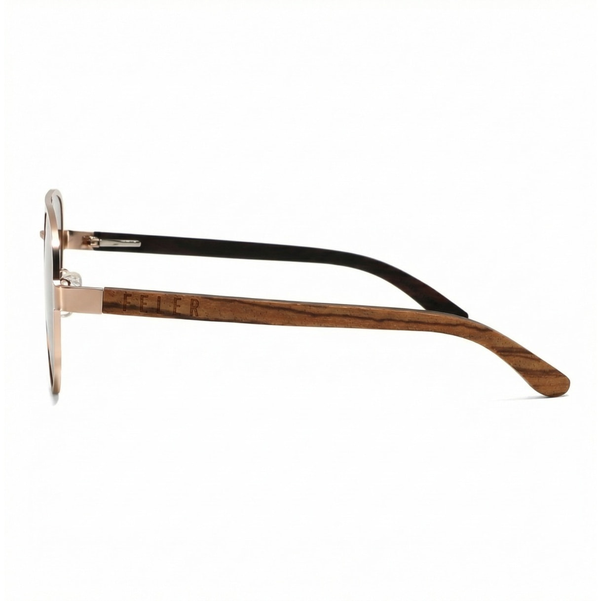 Gafas de Sol Feler 1803-2 Polarizadas de Madera Unisex 56 mm