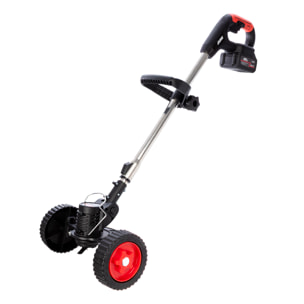 Tagliaerba e diserbante elettrico portatile senza fili, ricaricabile, con ruote.