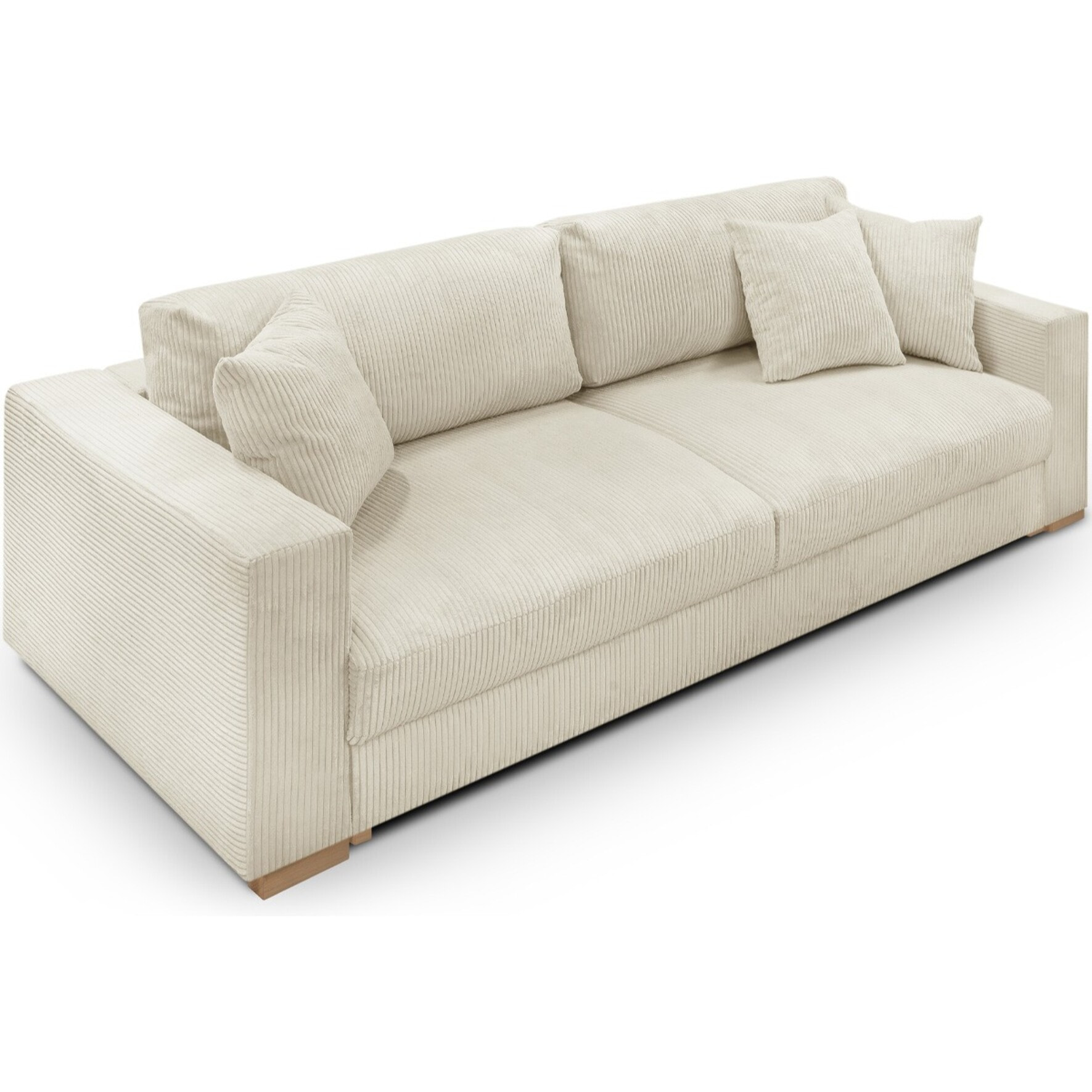 Canapé convertible 3 places en velours côtelé - ROBIN