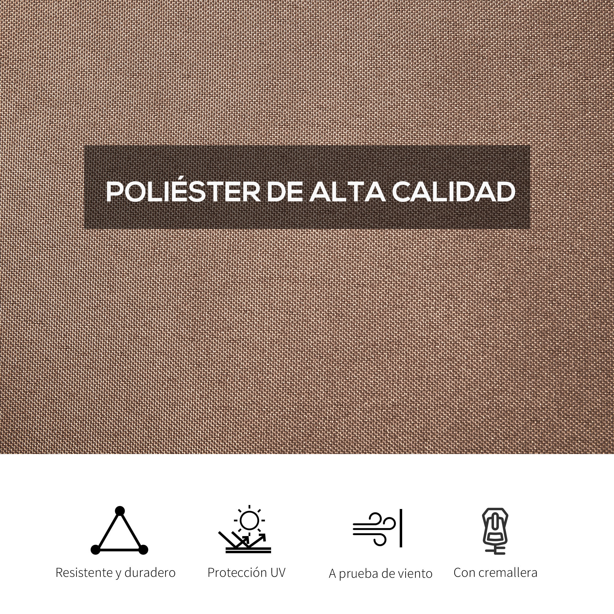 4 Paredes Laterales para Cenador 3x2 m Laterales de Carpa con Ganchos Cortinas sin Ventanas Reemplazo Lateral para Carpa de Jardín Exterior Fiesta Marrón