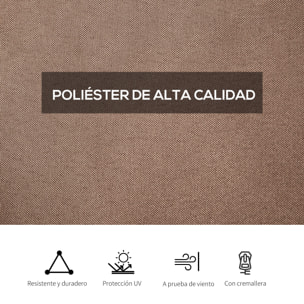 4 Paredes Laterales para Cenador 3x2 m Laterales de Carpa con Ganchos Cortinas sin Ventanas Reemplazo Lateral para Carpa de Jardín Exterior Fiesta Marrón