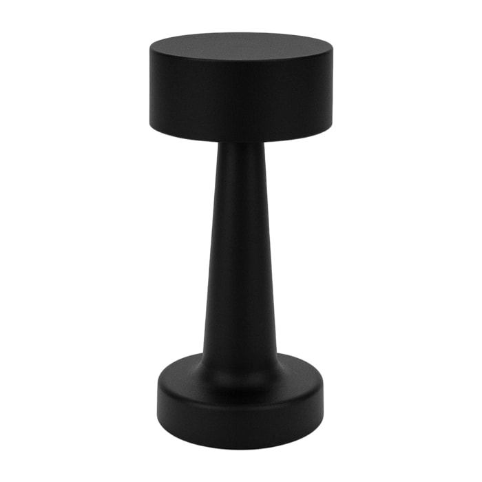 Well Home Lámpara de Mesa color Negro Recargable con 16 luces LED y 3 modos de iluminación Ø8,9x20,9cm