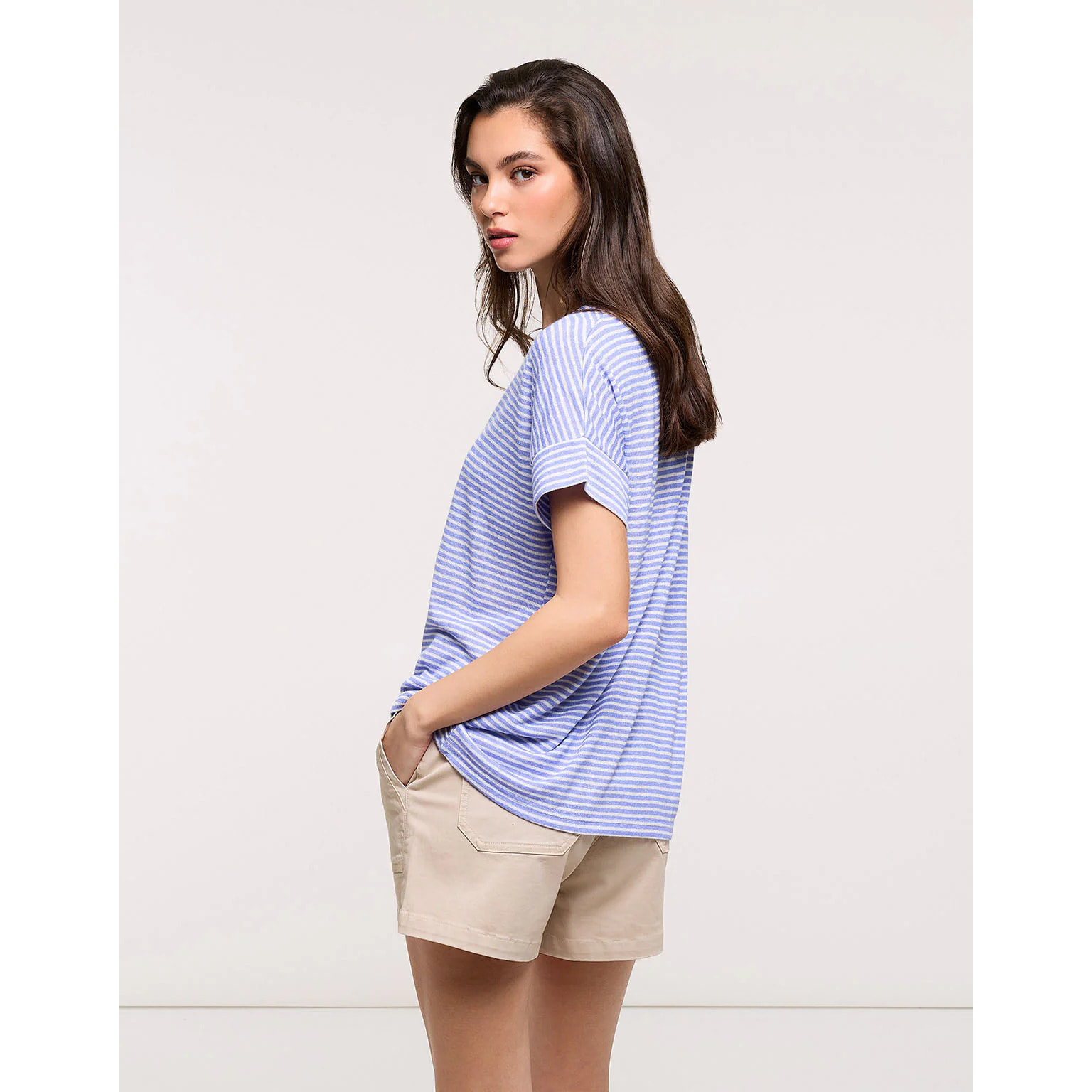 Camiseta Manga Corta Azul Claro - Solfidea