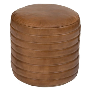 Pouf rond "Gaj" D40cm marron