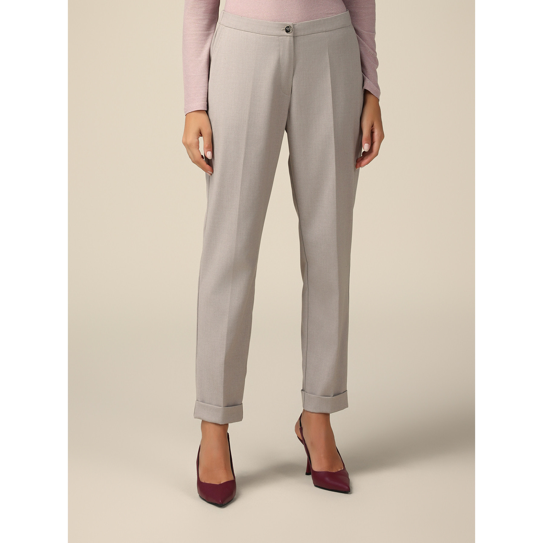 Oltre - Cigarette trousers - Gris