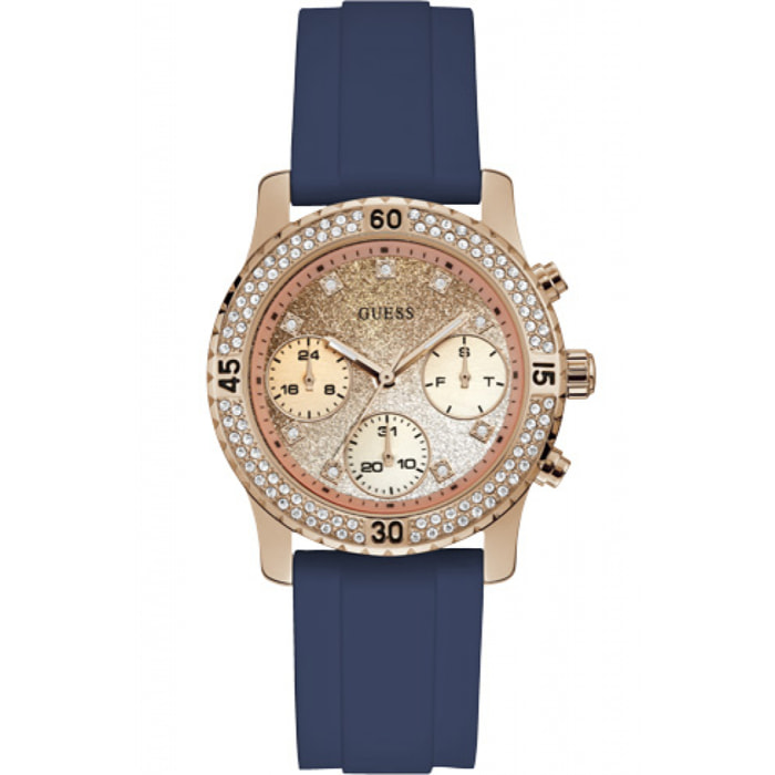 Reloj Guess W1098L6 Mujer Analogico Cuarzo con Correa de Silicona