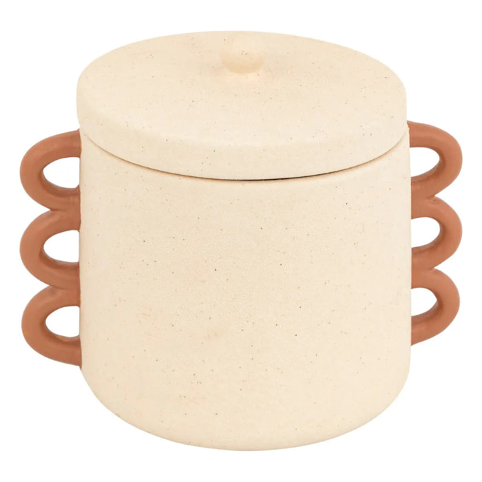 Boîte céramique Wavy bliss beige H14cm