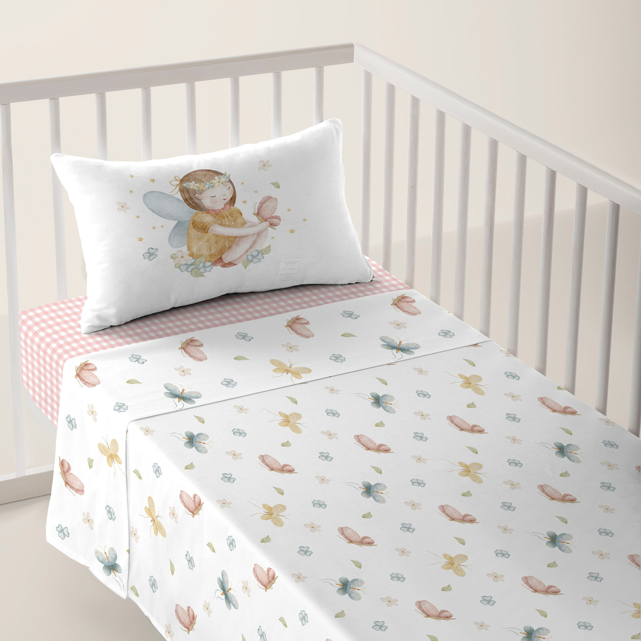 Cool Kids - Juego de Sábanas Estampadas - Infantil - Incluye 1 Funda de Almohada + 1 Sábana Bajera - 100% Algodón - Cuna/Maxicuna - Lorian