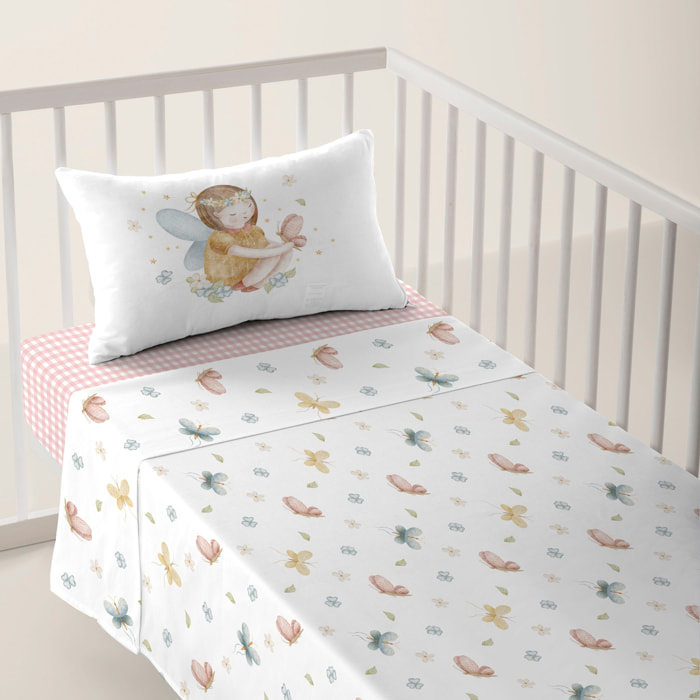 Cool Kids - Juego de Sábanas Estampadas - Infantil - Incluye 1 Funda de Almohada + 1 Sábana Bajera - 100% Algodón - Cuna/Maxicuna - Lorian