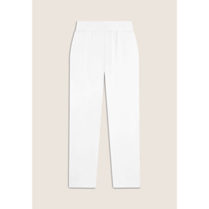 Pantaloni regular fit con fondo dritto con piccoli spacchi