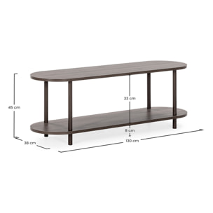 Mueble tv Montana 2 estantes efecto Nogal