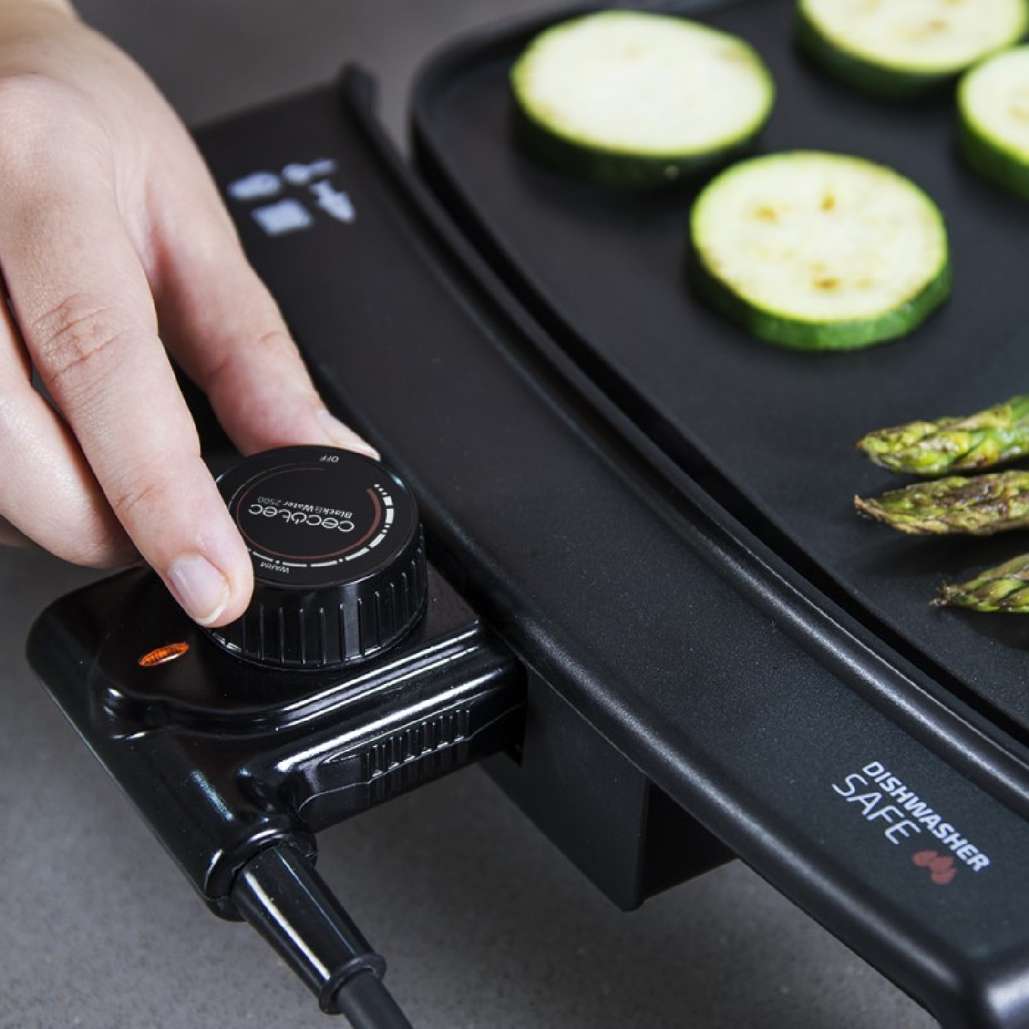 Plancha de Asar Eléctrica Black&Water 2150. Potencia 2150 W, Cuerpo de Aluminio