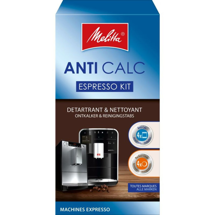Kit de nettoyage MELITTA Espresso Kit 4 détartrants + 4 nettoyant