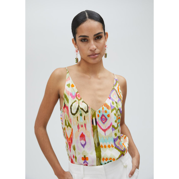Top setoso stampato