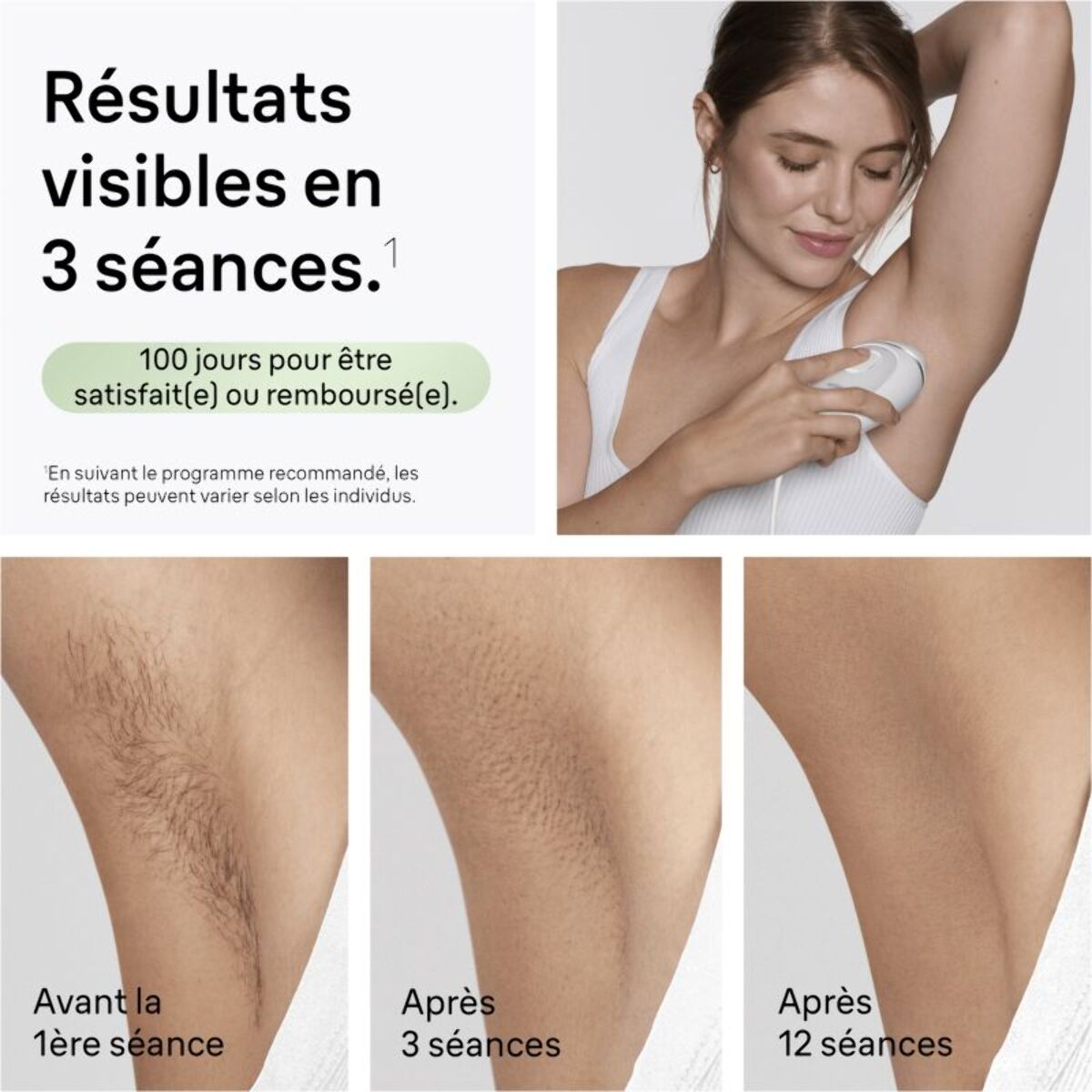 Epilateur lumière pulsée BRAUN IPL PL1114 Silk-expert Mini, 1 teêt, 1 rasoir gillette Venus, 1 pochette