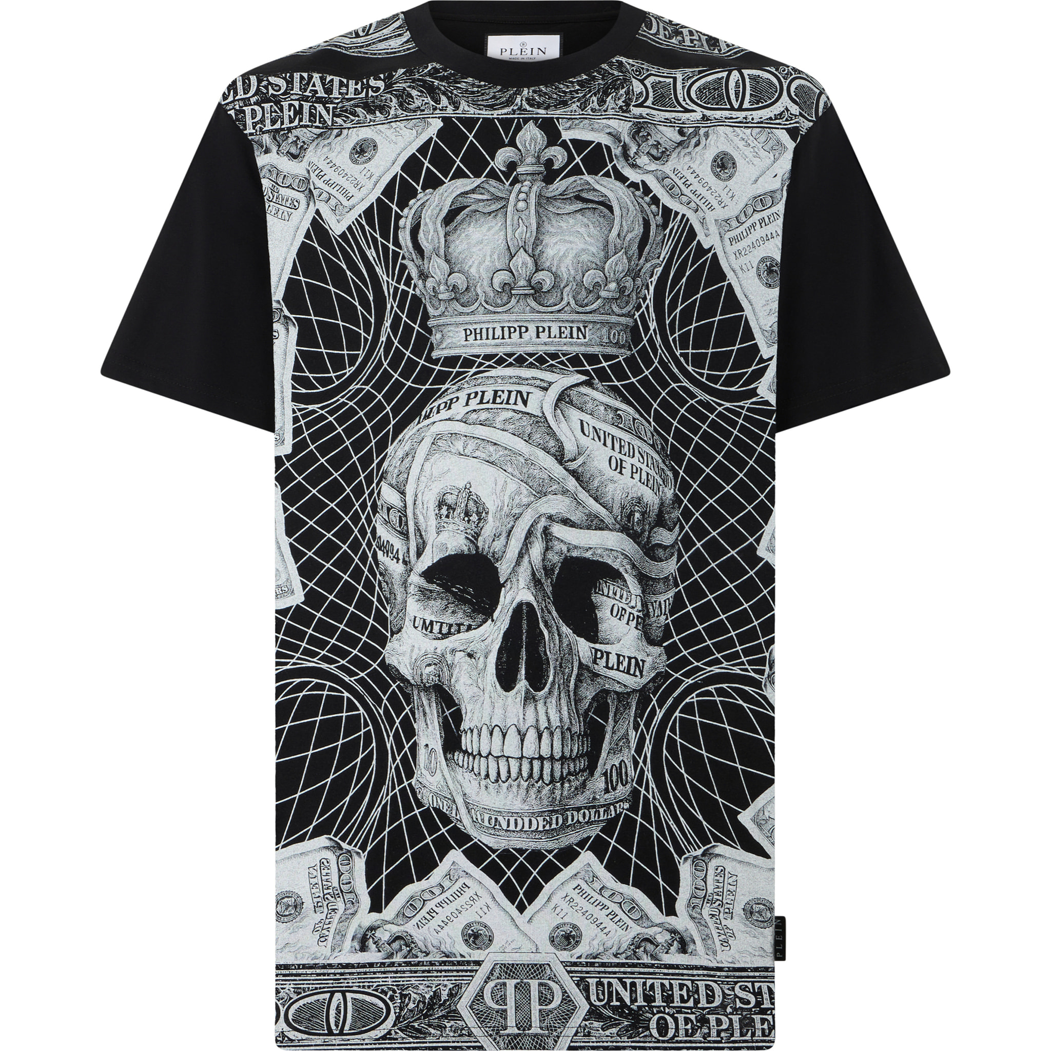 PHILIPP PLEIN Camiseta de cuello redondo y manga corta SKULL