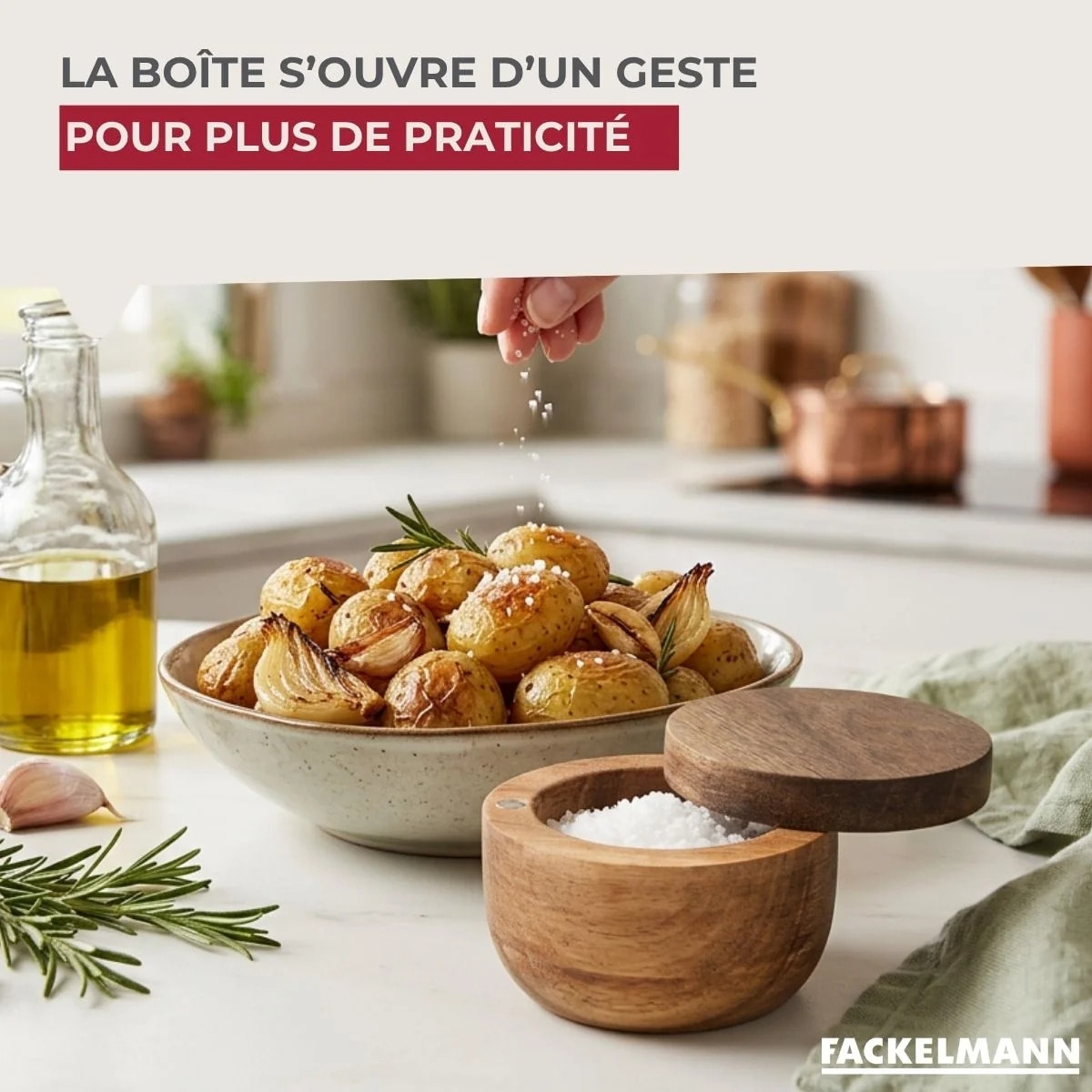 Boîte à épices en bois Fackelmann Acacia