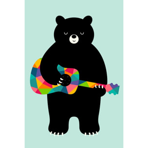 Tableau rock and roll bear Toile imprimée