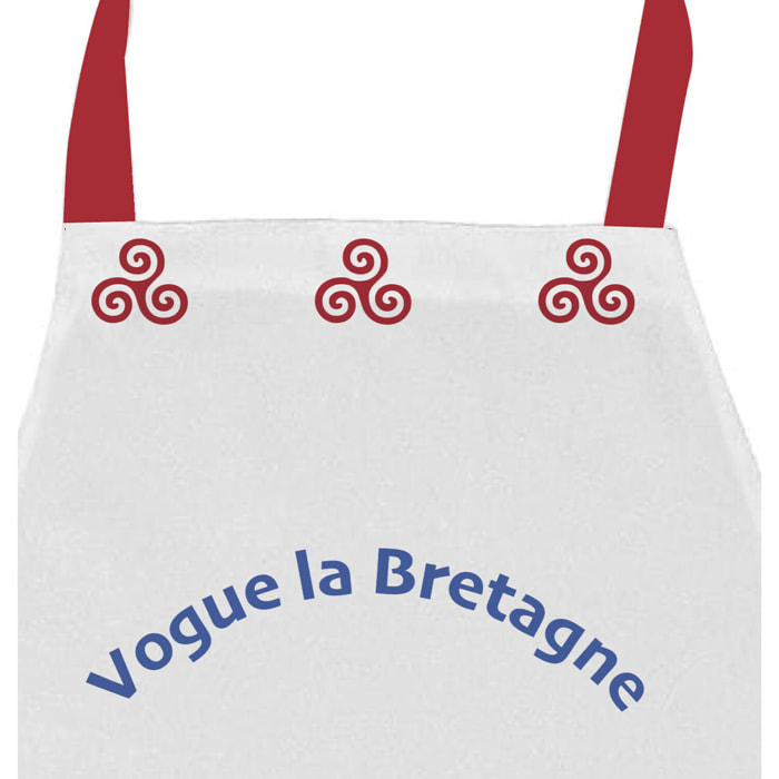 Tablier 100%coton 180g - bretagne bleu