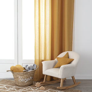 Rideau "Berlingot" jaune moutarde 140x250cm