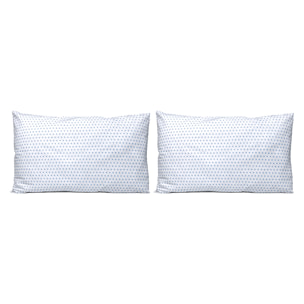2 Fundas de almohada El Caballo 50x75 cm CABRIOLA Azul - 100% algodón -