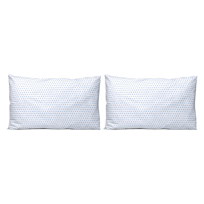 2 Fundas de almohada El Caballo 50x75 cm CABRIOLA Azul - 100% algodón -