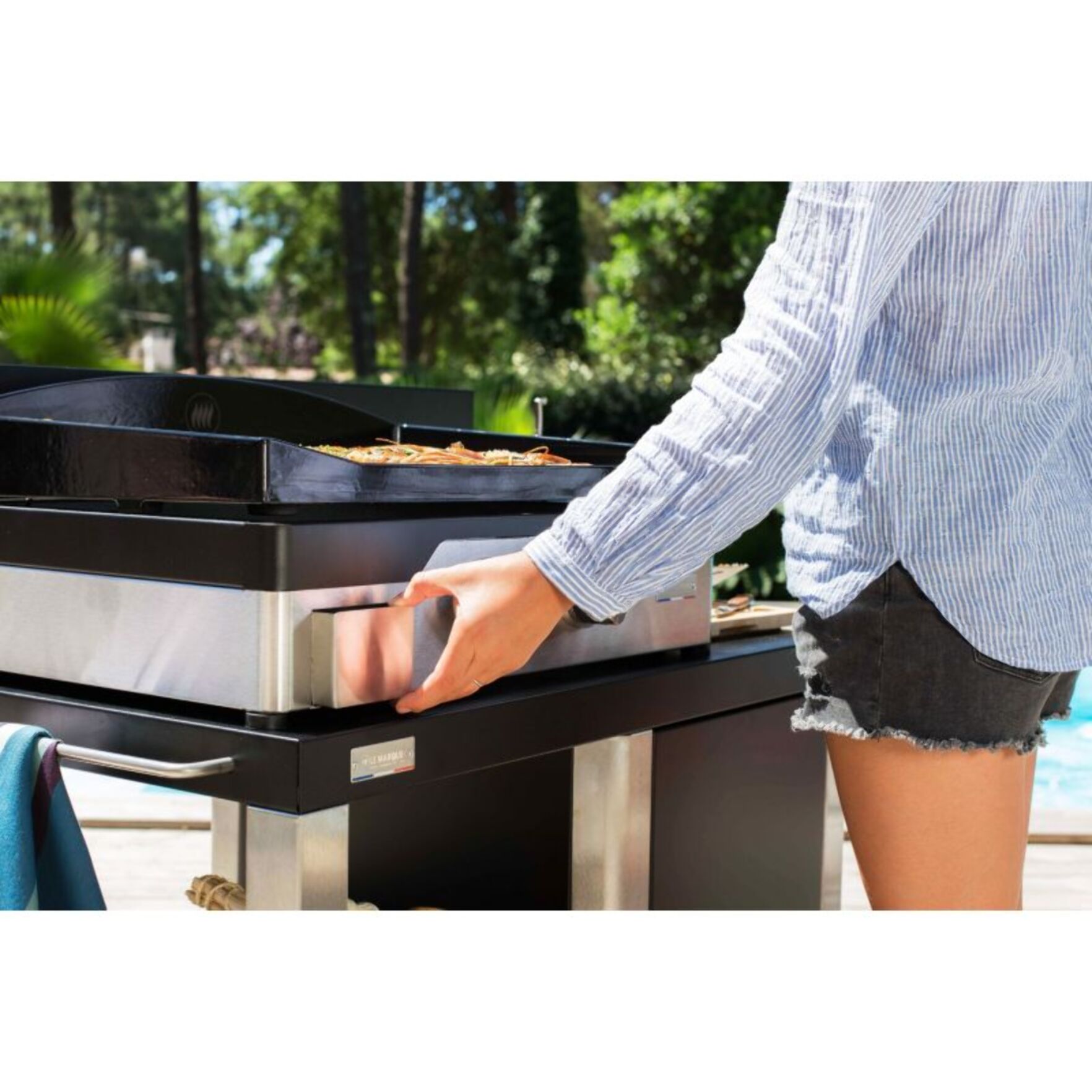 Plancha gaz LE MARQUIER Signature Allure 260 Duo 2 brûleurs à poser, 60x40 cm