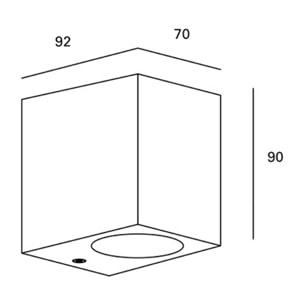 Forlight Aplique Ip44 Kubo Single Emission Gu10 7W Negro