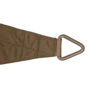 Voile d'ombrage Elyora 4x4x4m café