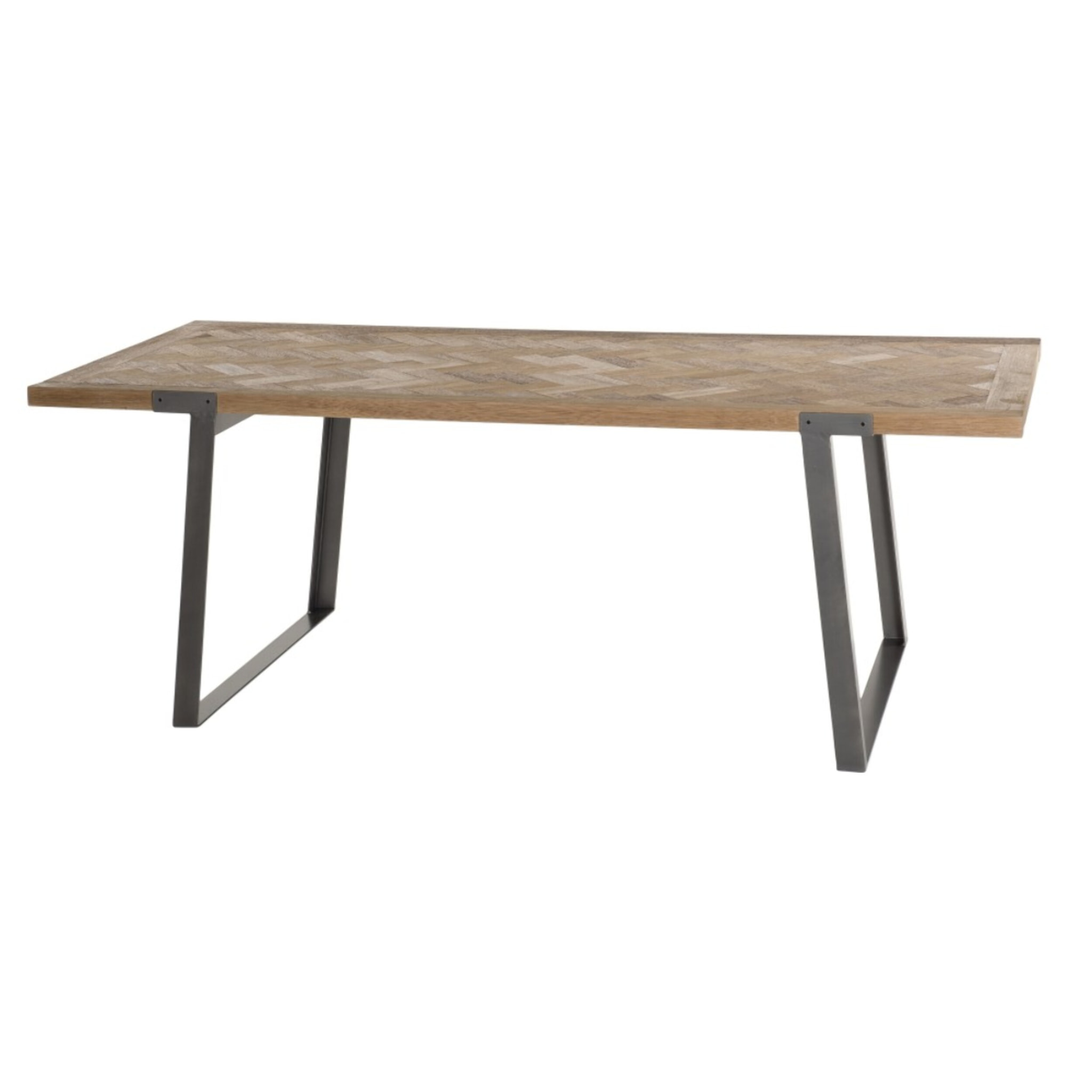 CARLA - Table à manger 220x100cm bois et métal