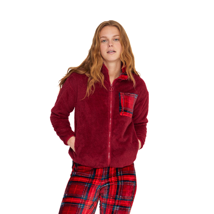 Giacca donna trish mix in eco pelliccia con zip Noidinotte