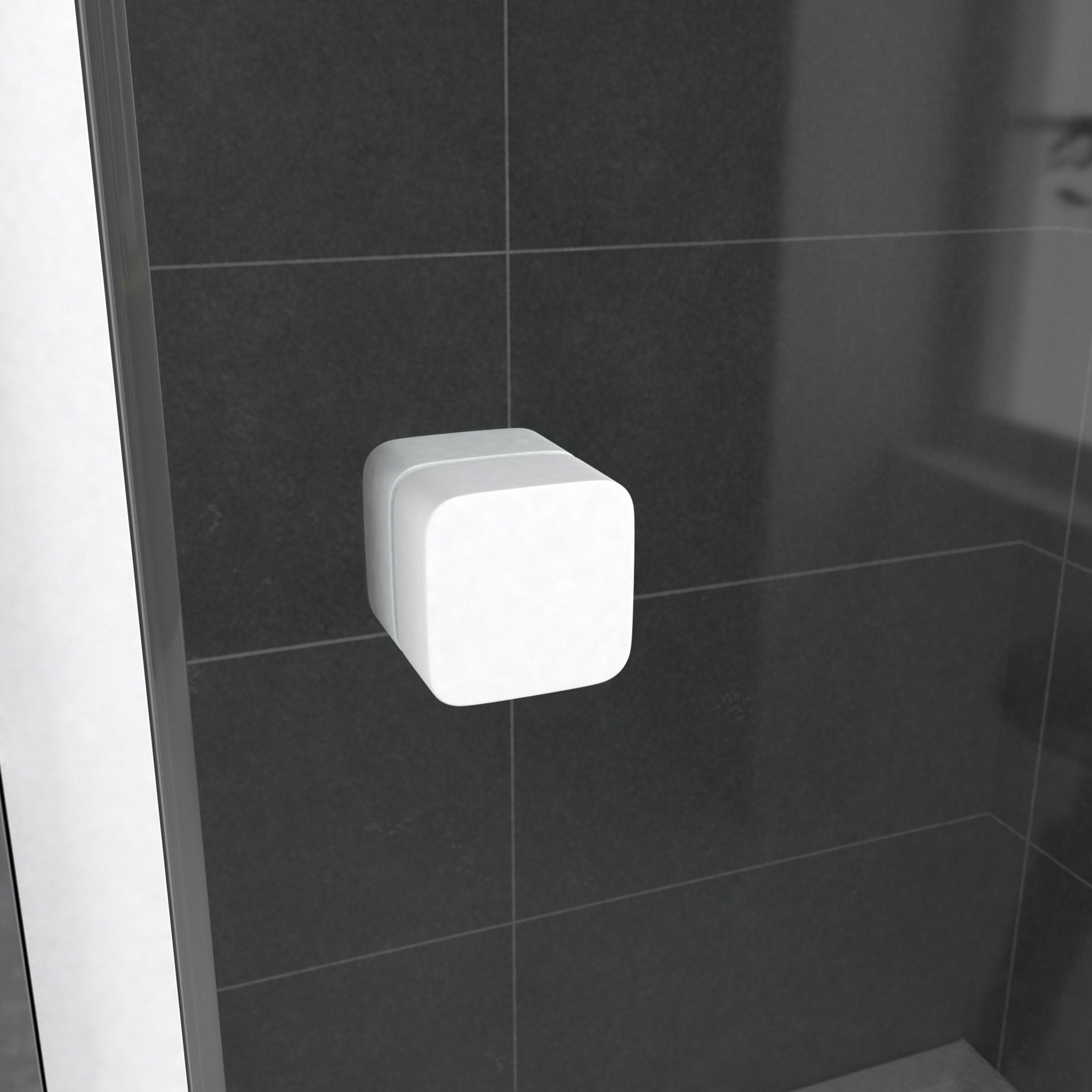 Porte de douche coulissante blanc 140x185cm - extensible - WHITY slide 140