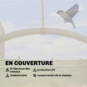 Serre de jardin pliable porte zippée plastique PE vert