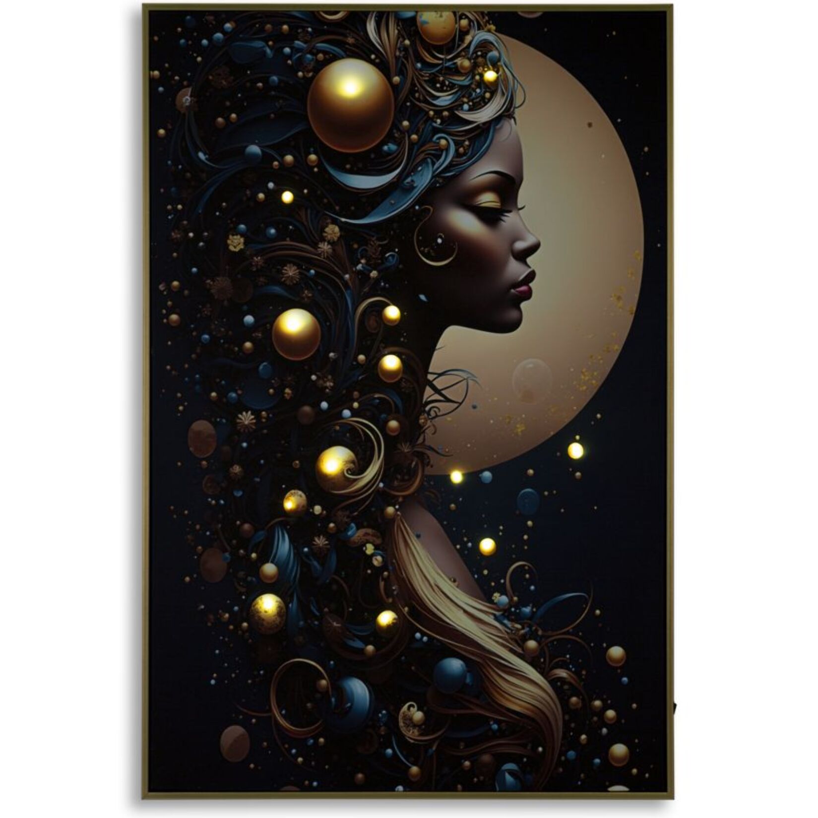 STAMPA C/LED SU TELA LACCATA C/CORNICE MINERVA -A- CM 60X3,5
X90