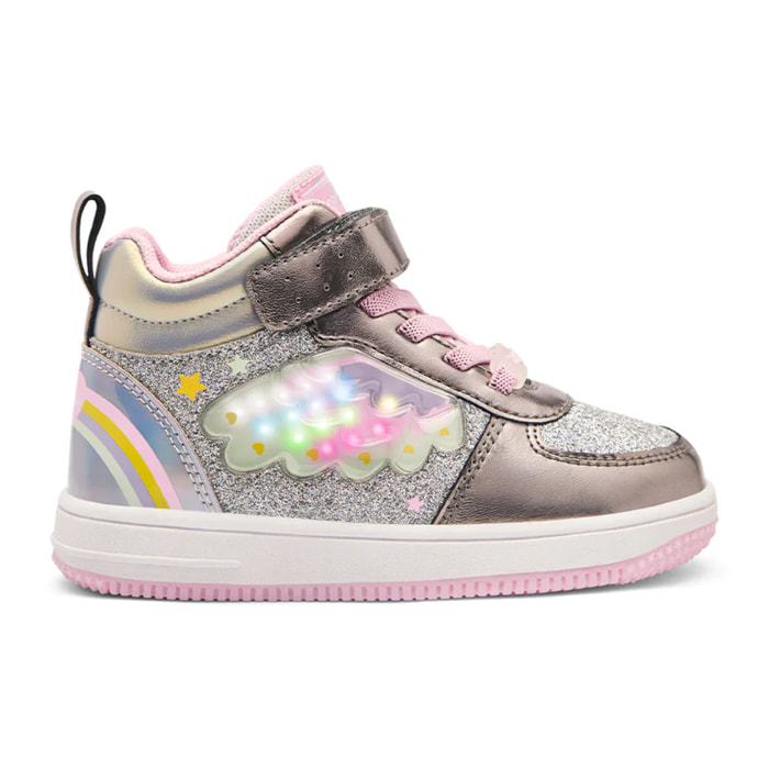 Sneakers luminose stile stivaletto da bambina