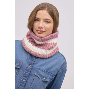 Colletto in maglia a righe