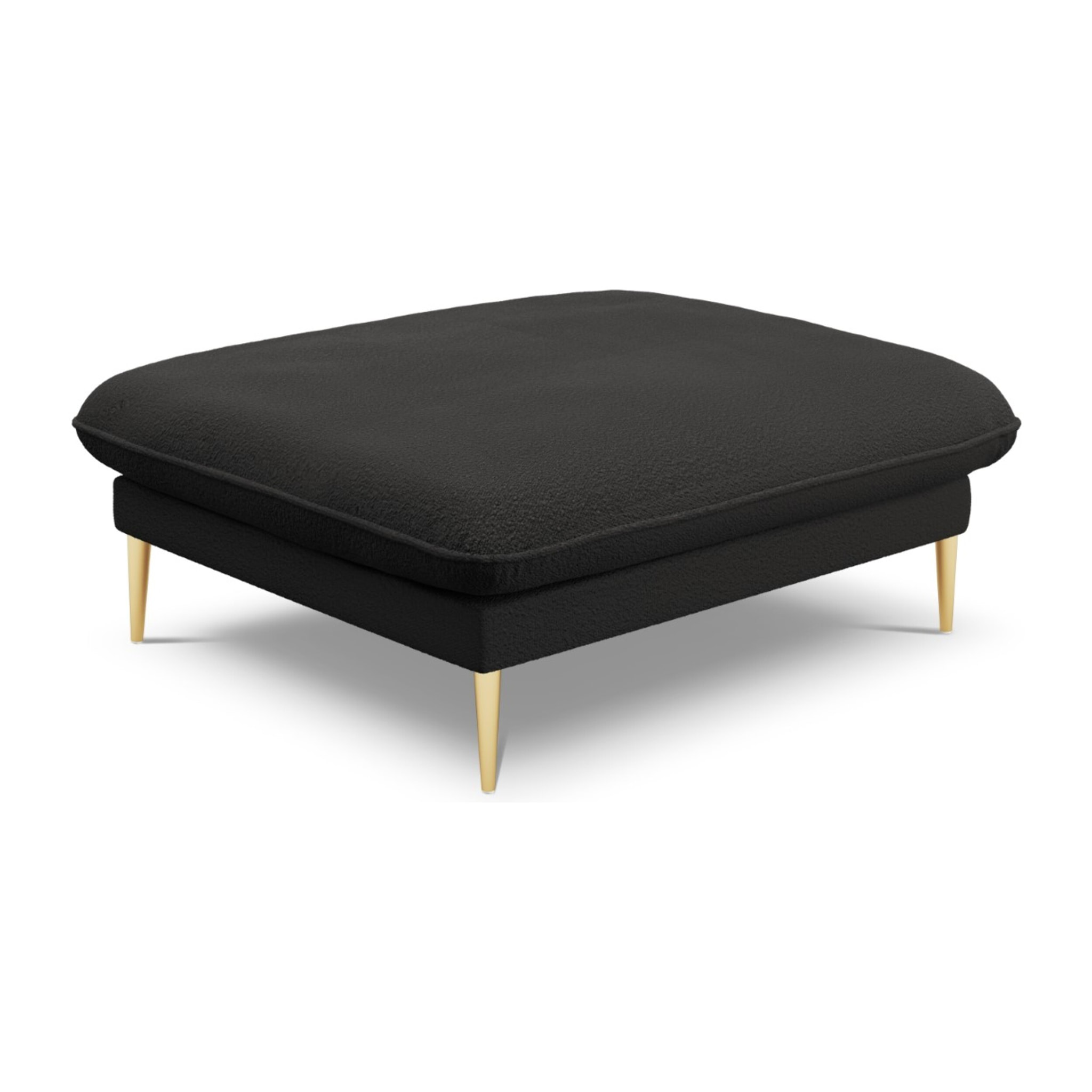 Pouf "Vienna" en bouclé noir
