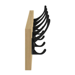 Porte manteau mural Memphis 5 patères - lot de 2
