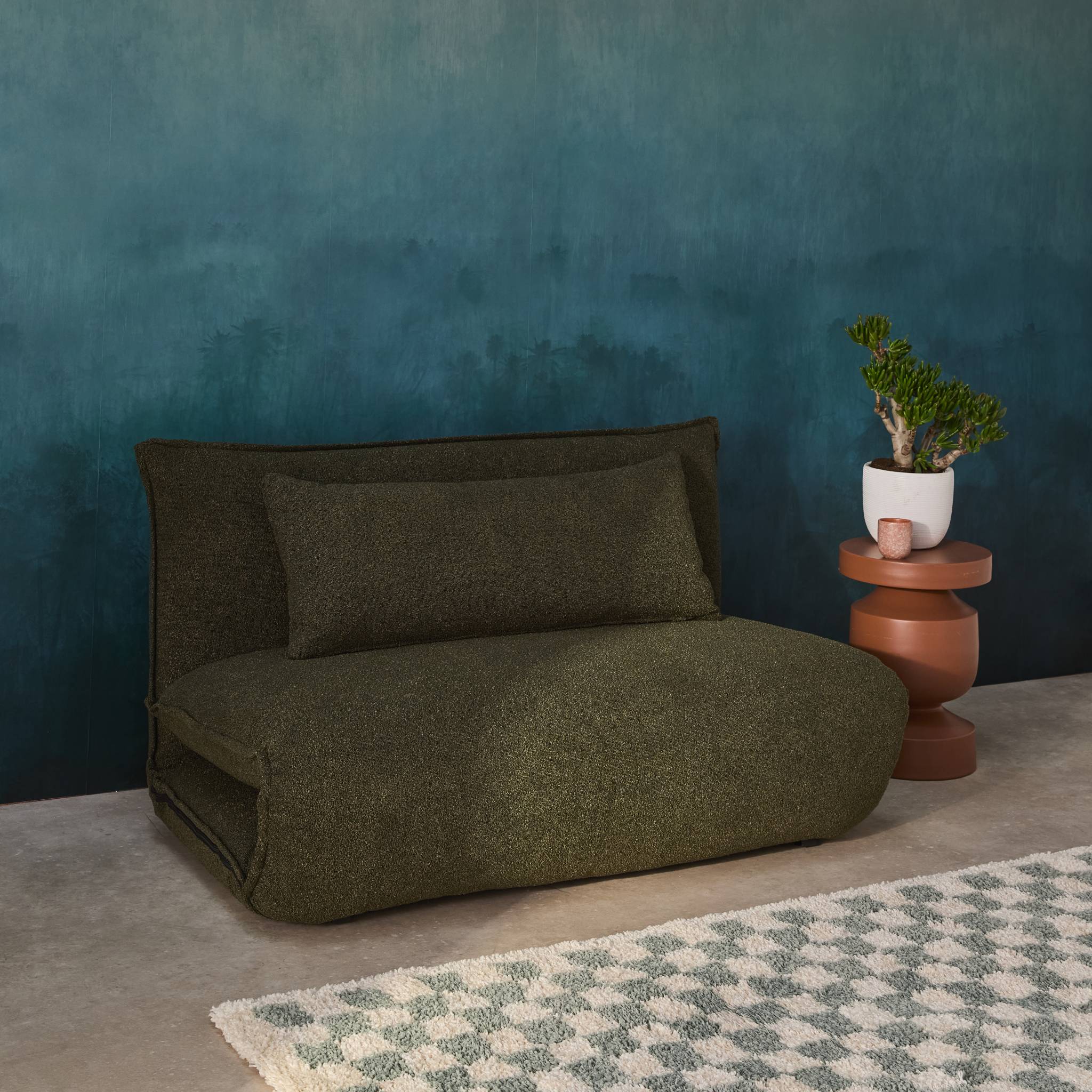 Chauffeuse convertible 2 places bouclette texturée  FLEEEP