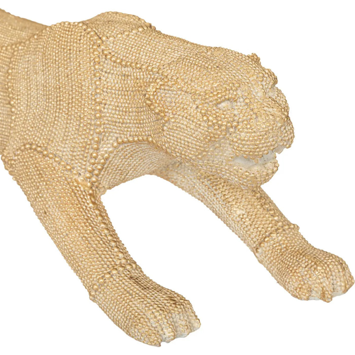 Statuette panthère résine doré H15cm