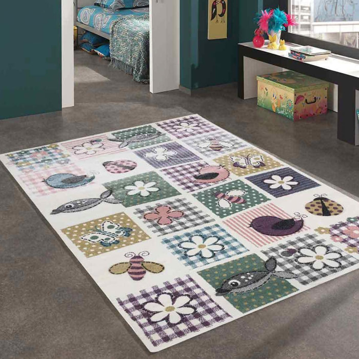 Tapis enfant tissé motif géométrique LANE