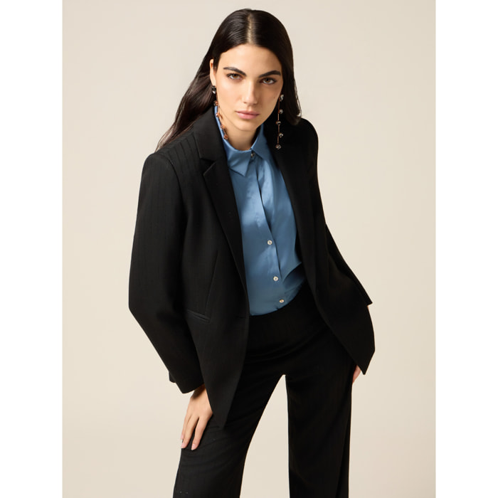Oltre - Blazer con bordado de lentejuelas - Negro