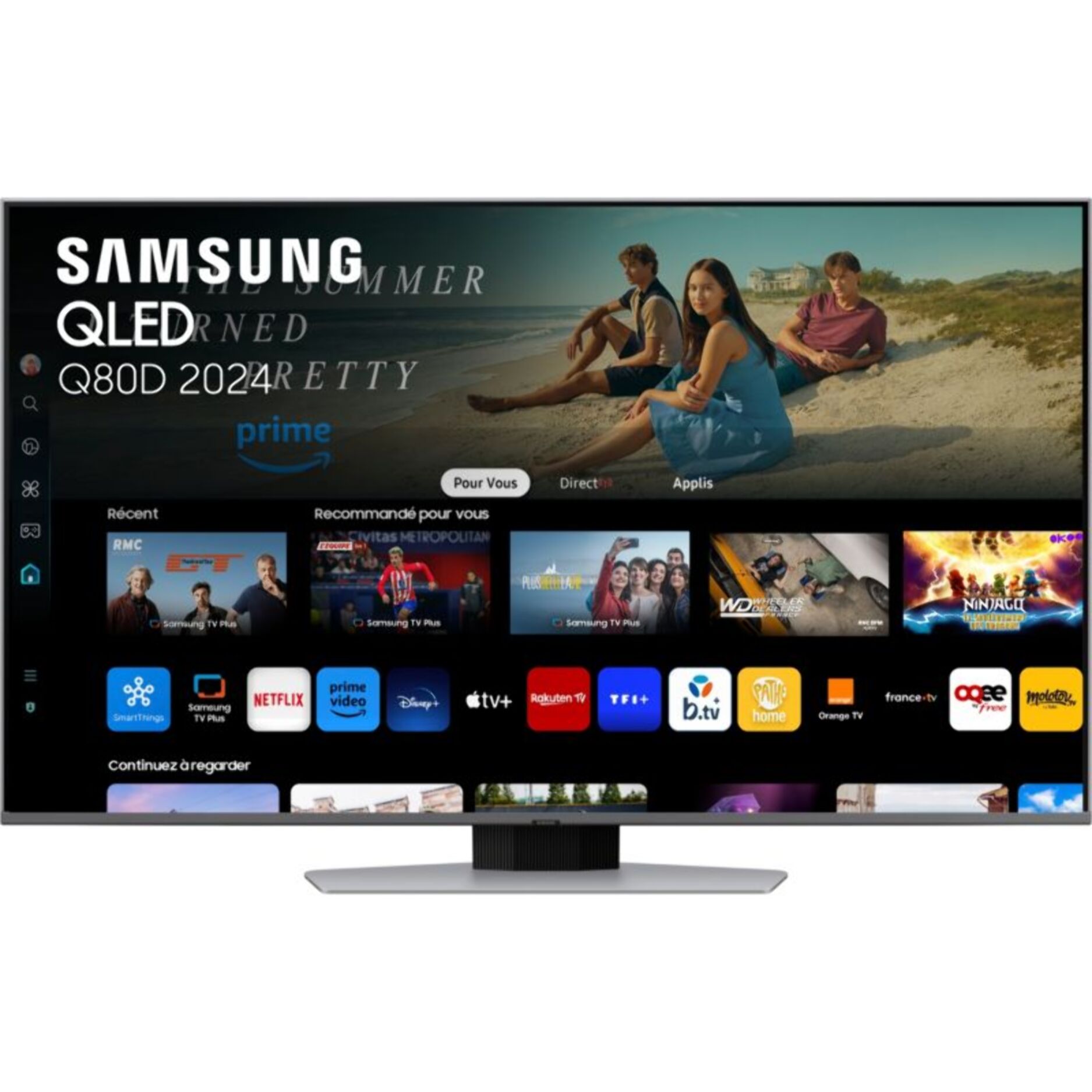 TV QLED SAMSUNG TQ50Q80D 4K AI Smart TV 2024